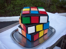 Rubik's cube cake